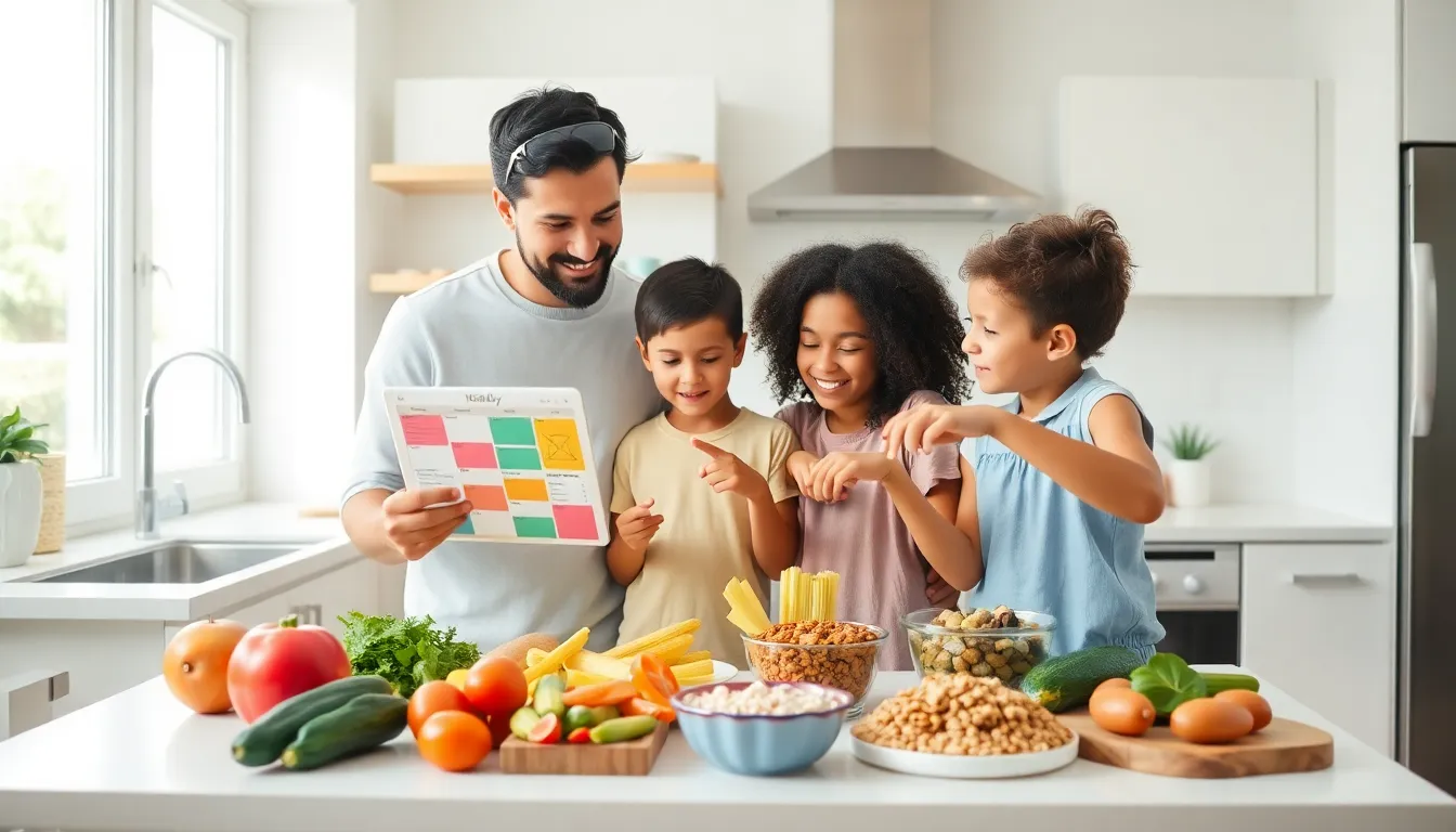 family planning budget-friendly meals in a modern kitchen.